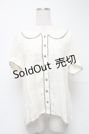 画像: Blue rouge / 半袖ブラウス  オフ S-25-07-01-001-CA-TO-AS-ZS