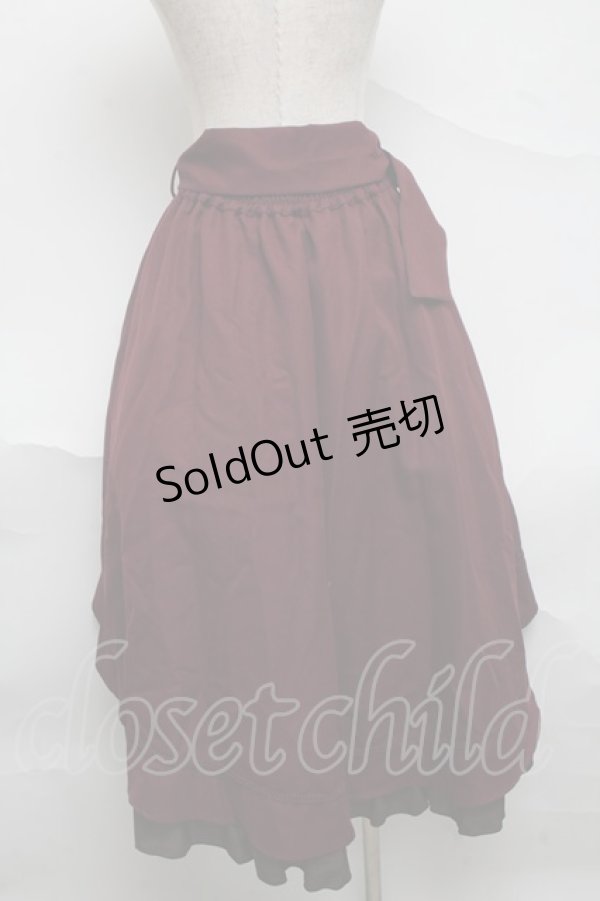 画像2: axes femme / ドット使フィッシュテールスカート  ワイン S-25-07-01-061-AX-SK-HR-ZS (2)