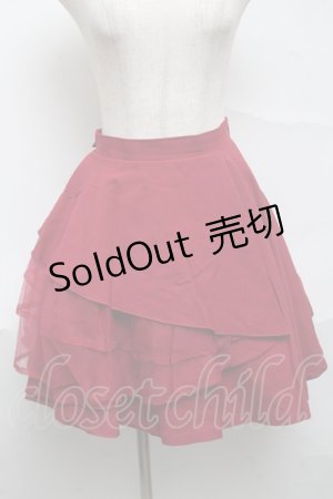 画像: Secret Honey / バックリボンスカート  ワイン S-25-07-01-064-CA-SK-AS-ZS