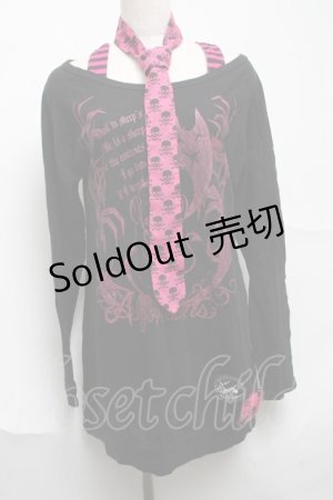 画像: ALGONQUINS / プリントカットソー  黒 S-25-07-01-020-AL-TO-AS-ZS