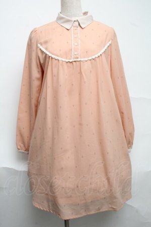 画像: Blue rouge / 錨シフォンワンピース  ベージュ S-25-07-01-022-CA-OP-AS-ZS