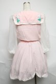 画像2: Swankiss / ローズセーラーワンピース  ピンク S-25-07-01-036-CA-OP-AS-ZT490 (2)