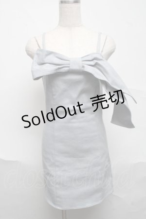 画像: EATME / ストーンストラップリボンワンピース  サックス S-25-07-03-047-LO-OP-HR-ZS