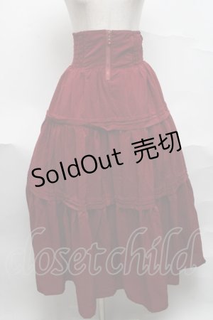 画像: axes femme / チェック柄フリルスカート  グレー S-25-07-03-056-AX-SK-HR-ZS