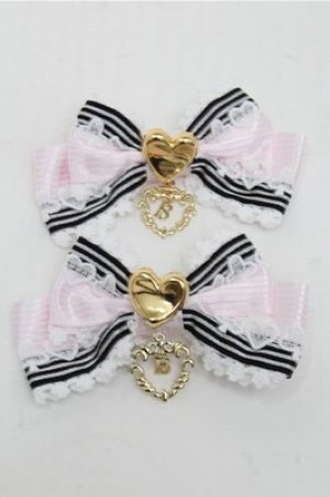 画像: BABY,THE STARS SHINE BRIGHT / Queen of Hearts リボンクリップ  ピンク S-25-07-03-1005-BA-ZA-AS-ZS