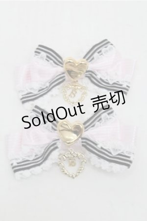 画像: BABY,THE STARS SHINE BRIGHT / Queen of Hearts リボンクリップ  ピンク S-25-07-03-1005-BA-ZA-AS-ZS