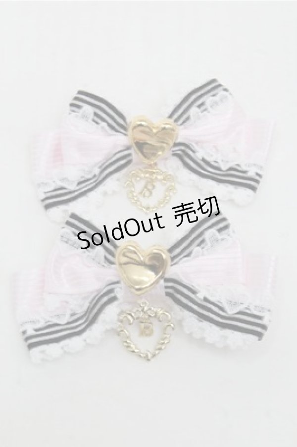 画像1: BABY,THE STARS SHINE BRIGHT / Queen of Hearts リボンクリップ  ピンク S-25-07-03-1005-BA-ZA-AS-ZS (1)