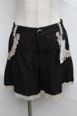 画像1: axes femme / 脇タック入りショートパンツ  黒 S-25-07-03-1056-AX-PA-AS-ZS (1)