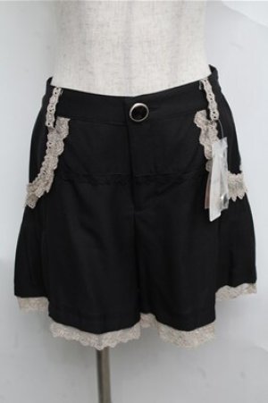 画像: axes femme / 脇タック入りショートパンツ  黒 S-25-07-03-1056-AX-PA-AS-ZS