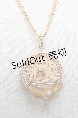 画像: Q-pot. / プー ハニービスケットネックレス  ブラウン S-25-07-03-023-QP-AC-AS-ZS