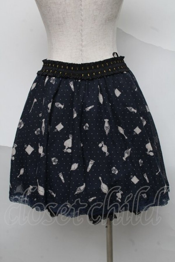 画像2: axes femme / スカート  紺 S-25-07-04-050-AX-SK-HR-ZI (2)