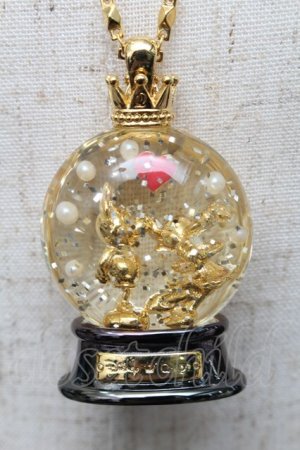画像: Q-pot. / Mickey＆Minnie's Dreamy Snow Dome Necklace  ゴールド S-25-07-04-003-QP-AC-AS-ZS
