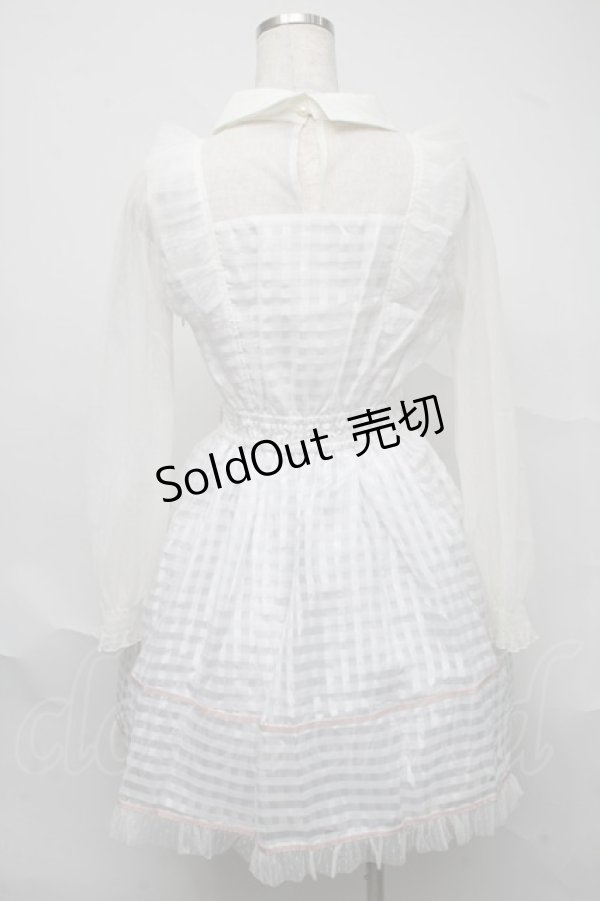 画像2: LIZ LISA / マーガレット刺繍入りシアーギンガムワンピース  白 S-25-07-04-036-LO-OP-HR-ZS (2)