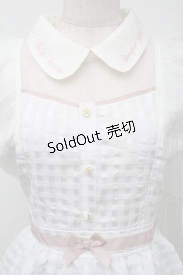 画像3: LIZ LISA / マーガレット刺繍入りシアーギンガムワンピース  白 S-25-07-04-036-LO-OP-HR-ZS (3)