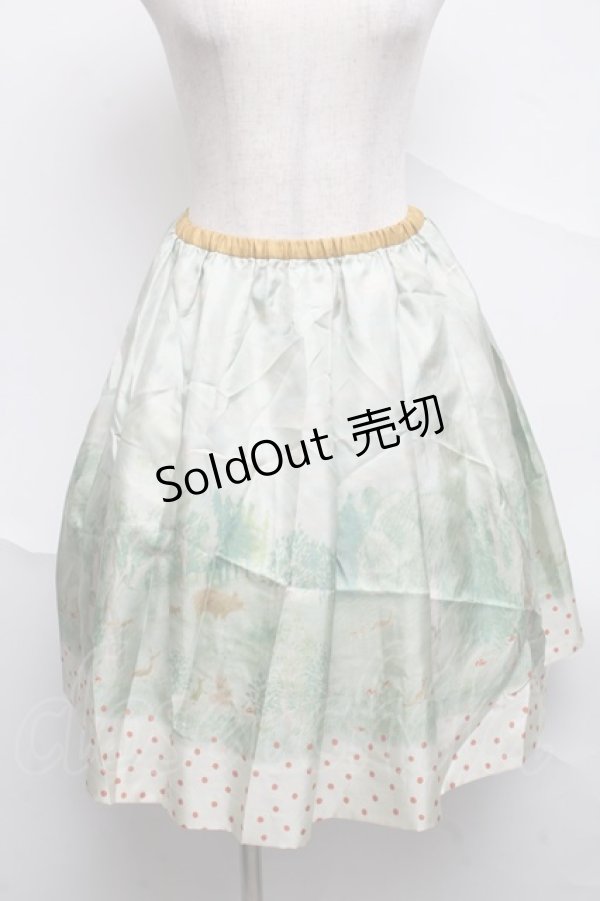 画像1: Franche Lippee /森の動物スカート  グリーン S-25-07-05-055-LO-SK-HR-ZS (1)