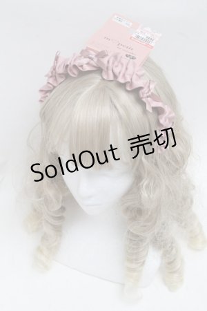 画像: m petit by misako / AMギャザーカチューシャ  ピンク S-25-07-05-009-LO-AC-AS-ZS
