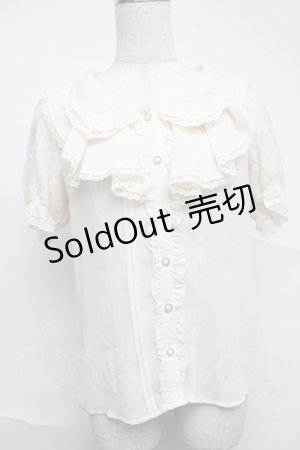 画像: axes femme / フェミニンラッフルブラウス  オフ S-25-07-05-015-AX-BL-HR-ZI