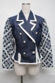 画像1: MILK / バイカラーデニムジャケット  ブルーｘ白 S-25-07-05-022-ML-JA-HR-ZS (1)