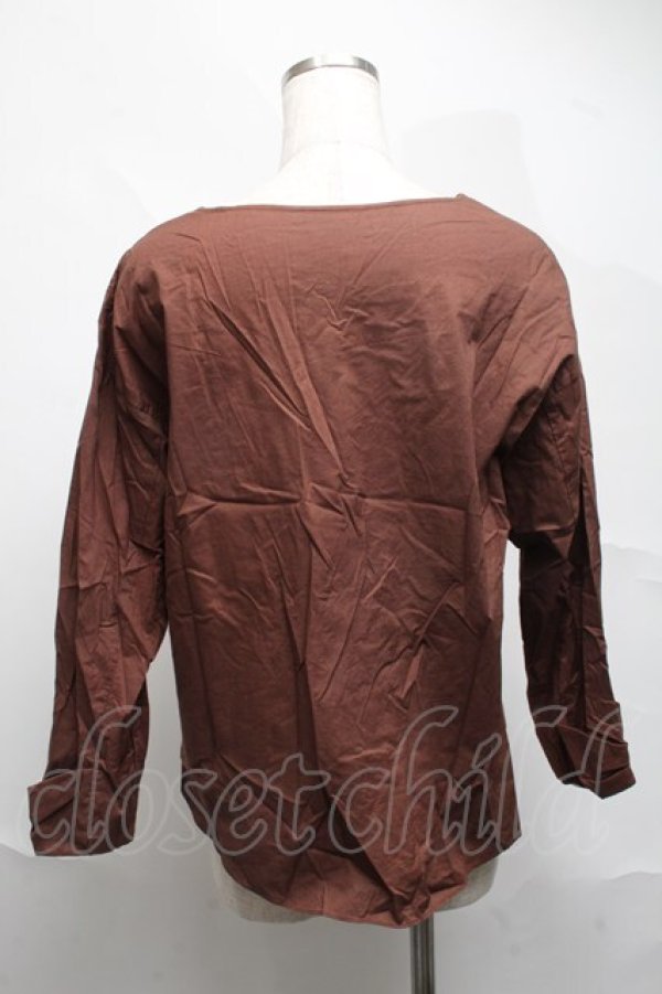 画像2: Franche Lippee / 袖リボントップス  ブラウン S-25-07-05-023-LO-TO-HR-ZT039 (2)