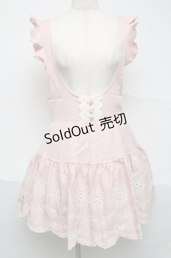 画像1: LIZ LISA / 刺繍スカラップワンピース  ピンク S-25-07-05-041-LO-OP-AS-ZS (1)