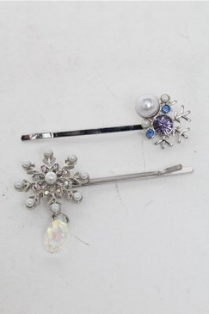 画像: axes femme / 雪の結晶ヘアピン  シルバー S-25-07-06-001-AX-AC-AS-ZS