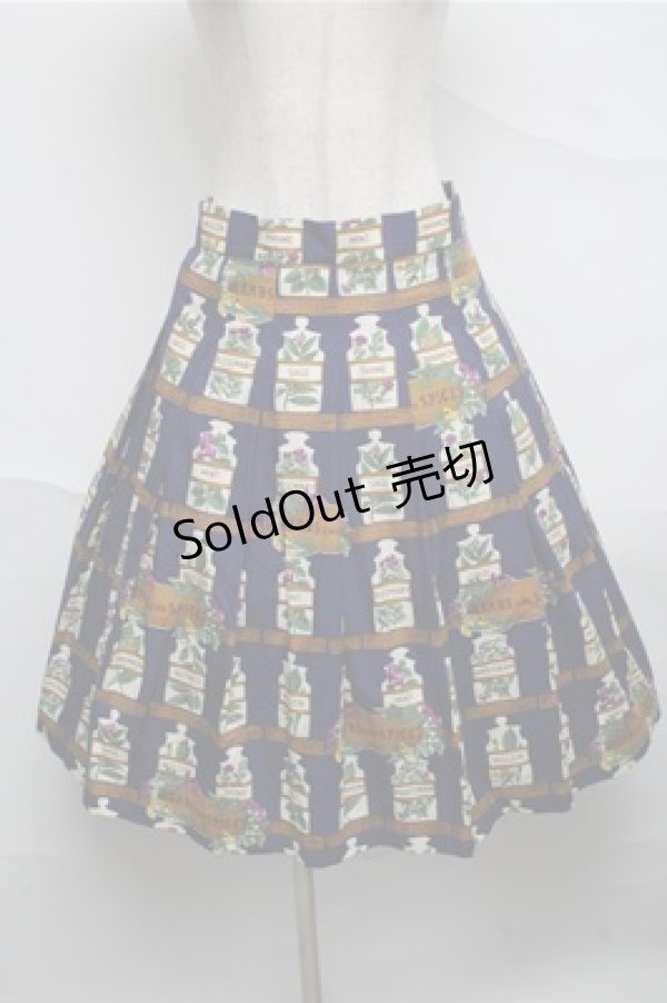 画像1: Jane Marple Dans Le Salon / Herbs&Spicesのロングスカート  紺 S-25-07-06-056-JM-SK-HR-ZS (1)