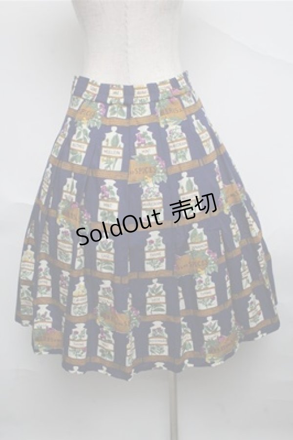 画像2: Jane Marple Dans Le Salon / Herbs&Spicesのロングスカート  紺 S-25-07-06-056-JM-SK-HR-ZS (2)