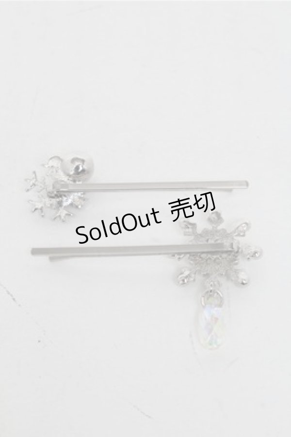 画像2: axes femme / 雪の結晶ヘアピン  シルバー S-25-07-06-001-AX-AC-AS-ZS (2)