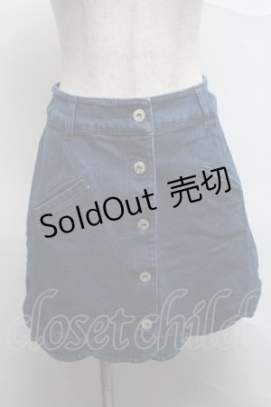画像: Ank Rouge / 裾スカラップデニムスカート  インディゴ S-25-07-07-048-CA-SK-HR-ZS