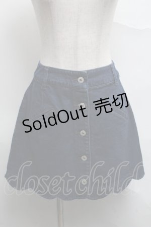 画像: Ank Rouge / 裾スカラップデニムスカート  インディゴ S-25-07-07-049-CA-SK-HR-ZS