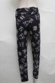 画像2: NieR Clothing / レギンス  黒ｘ白 S-25-07-07-054-PU-PA-AS-ZY (2)