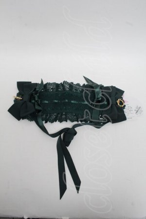 画像: BABY,THE STARS SHINE BRIGHT / 別珍プリンセスドロップヘッドドレス  グリーン S-25-07-07-010-BA-AC-AS-ZS