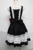 画像2: BABY,THE STARS SHINE BRIGHT / レースフリルジャンパースカート  黒 S-25-07-07-041-BA-OP-AS-ZS (2)