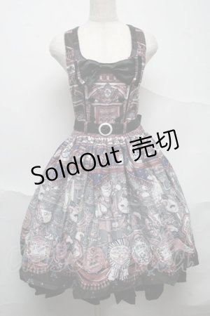 画像: ALICE and the PIRATES / マダムブランシェの不思議な百貨店柄ジャンパースカート＆ヘアバンド  紺 S-25-07-10-054-PA-OP-HR-ZS