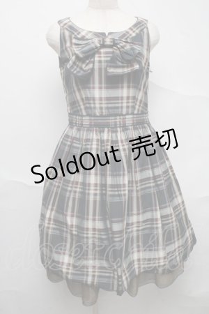 画像: Lois CRAYON / Jチェックジャンパースカート  紺 S-25-07-10-055-LO-OP-AS-ZS