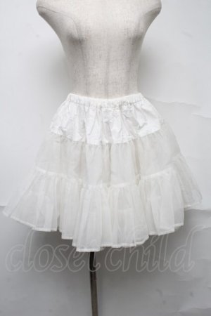 画像: BABY,THE STARS SHINE BRIGHT / チュールレースのチュールパニエ  白 S-25-07-10-058-BA-SK-HR-ZS