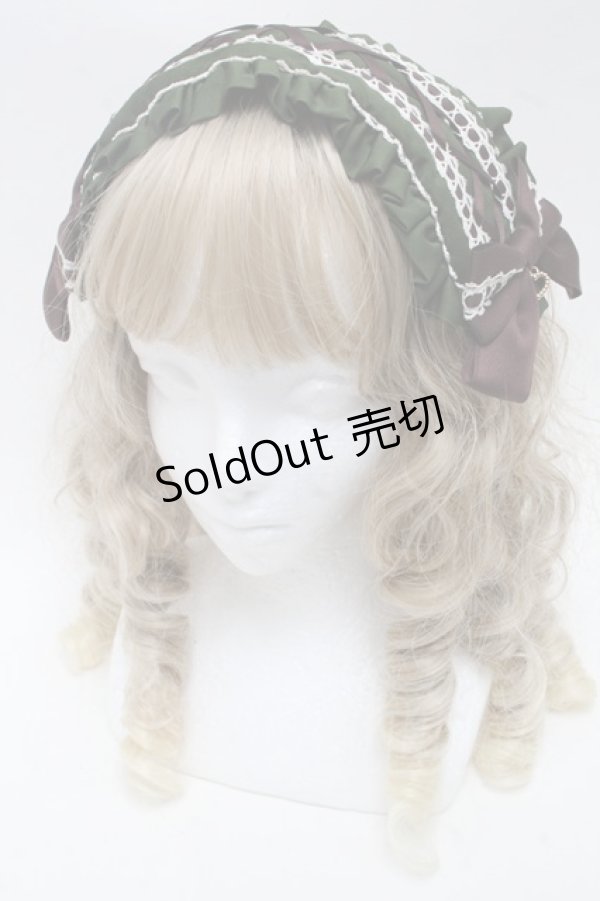 画像1: metamorphose / ヘッドドレスカチューシャ  グリーン S-25-07-10-013-ME-AC-AS-ZS (1)