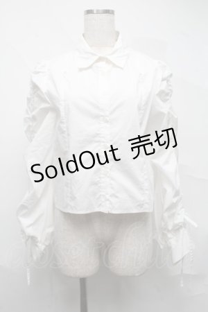 画像: pain / 袖ギャザーブラウス  白 S-25-07-10-023-LO-TO-HR-ZS