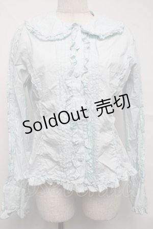 画像: metamorphose / フリルカラーブラウス  サックス S-25-07-10-028-ME-BL-HR-ZS