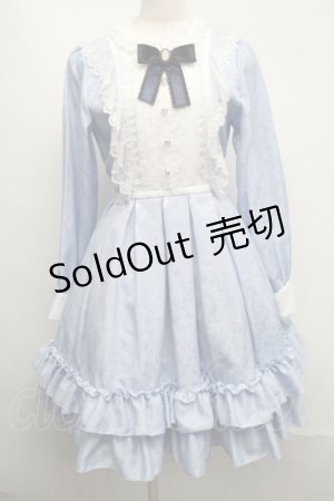 画像: Pina sweetcollection / ローズジャガードワンピース  サックス S-25-07-13-054-LO-OP-HR-ZS