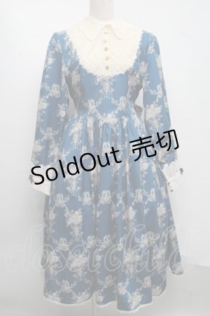画像: Miss Point / アンティークフラワーウォールワンピース  ブルー S-25-07-13-055-LO-OP-HR-ZS