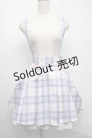 画像: Amavel / Dreaming Ribbonサイドプリーツチェックスカート  ブルーｘピンク S-25-07-13-067-CA-SK-HR-ZS