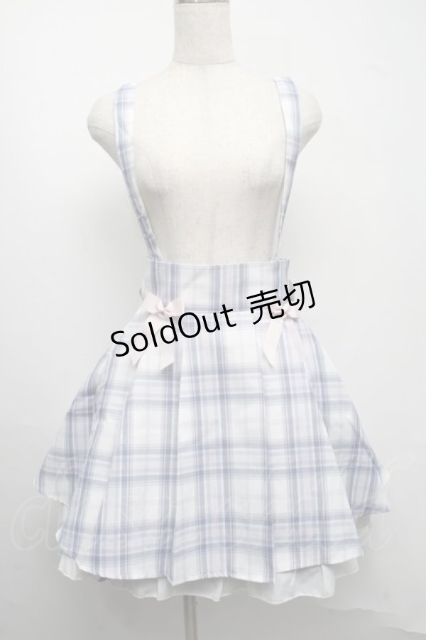 画像1: Amavel / Dreaming Ribbonサイドプリーツチェックスカート  ブルーｘピンク S-25-07-13-067-CA-SK-HR-ZS (1)