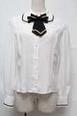画像1: Innocent World White / リボンタイ付きブラウス  白 S-25-07-13-008-IW-BL-AS-ZS (1)
