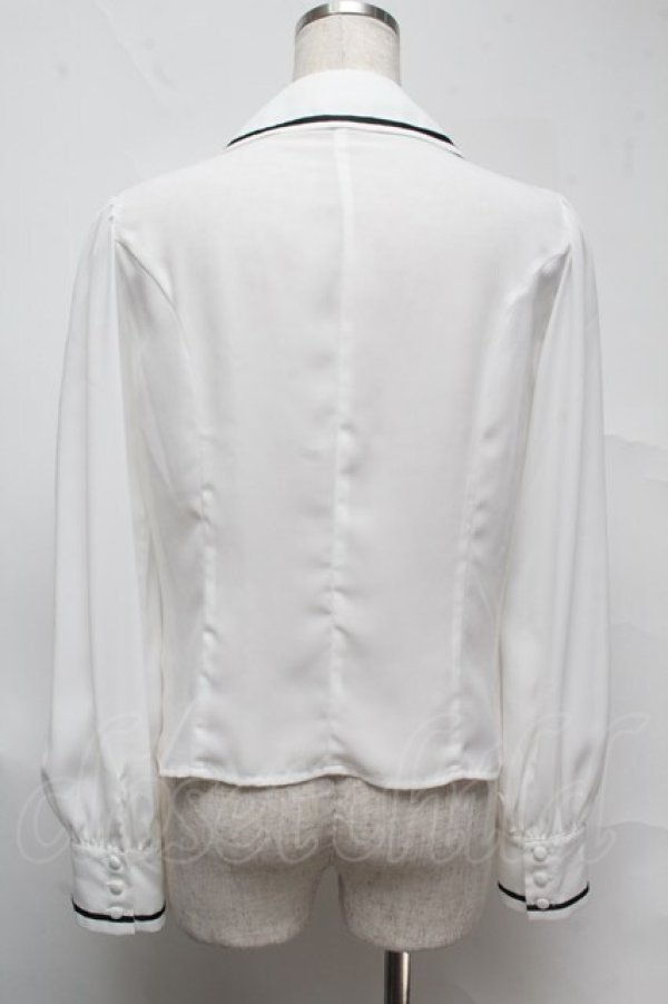 画像2: Innocent World White / リボンタイ付きブラウス  白 S-25-07-13-008-IW-BL-AS-ZS (2)