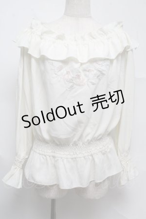画像: LIZ LISA / バラ刺繍オフショルトップス 0 アイボリー S-25-07-13-015-LO-TO-SZ-ZS