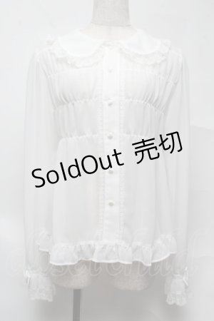 画像: BABY,THE STARS SHINE BRIGHT / シフォンベビードールブラウス（2023 2nd）  白 S-25-07-13-002-BA-BL-AS-ZS