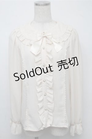 画像: axes femme kawaii / ローズレースブラウス  ベージュ S-25-07-14-035-AX-BL-HR-ZS