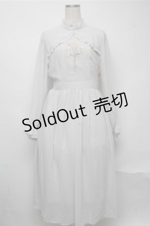 画像: Fi.n.t / ポピーブーケ刺繍シアーワンピース【洗える】  ライトグレー S-25-07-14-045-CA-OP-HR-ZT472