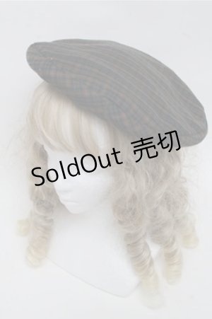 画像: axes femme POETIQUE / チェック柄ベレー帽  カーキ S-25-07-14-013-AX-AC-HR-ZS